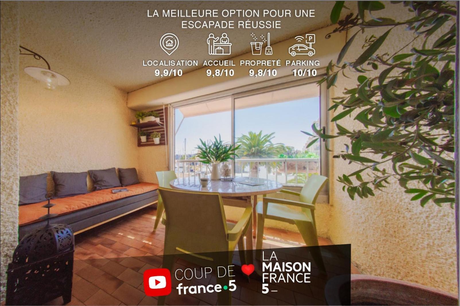 Retromirabeau "Cote Mer" - 29M2 - Lumineux - Terrasse Loggia - Vue Marina - Parking Securise - 2 A 3 Pers - Emplacement Top - Cheques Vacances Connect Грюїссан Екстер'єр фото